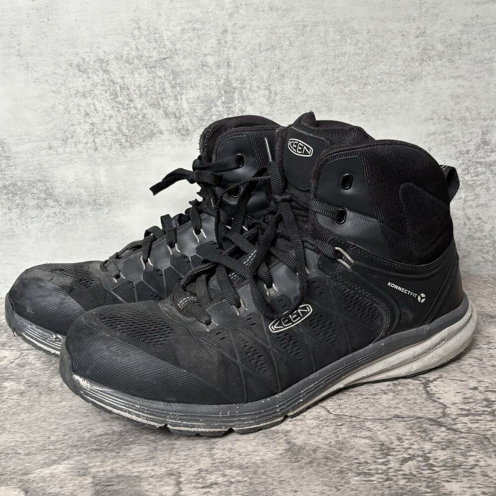 Keen Utility Vista Energy Mid Carbon Fiber Toe Black Work Boots Sz 13D